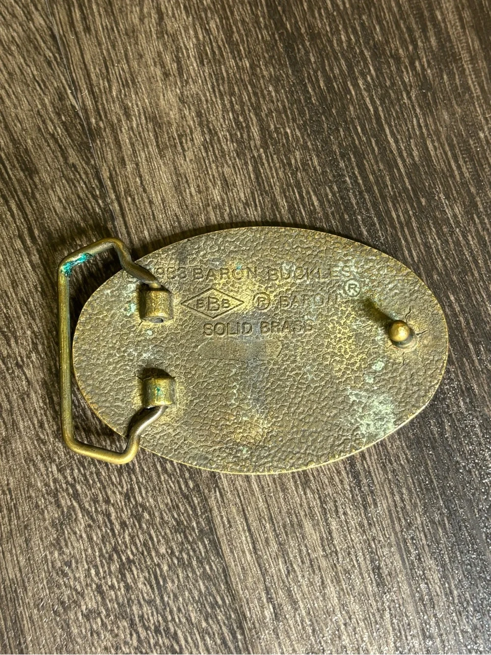 Vintage 1989 Ford Mustang 25th Anniversary Brass Belt Buckle